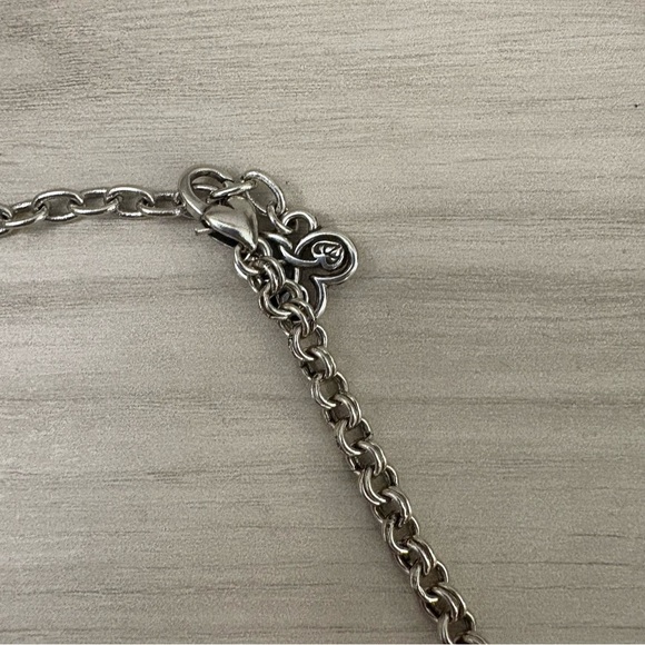 Vintage BRIGHTON BOTSWANA Terra Agate Stone Bead Silver Necklace - Picture 5 of 6